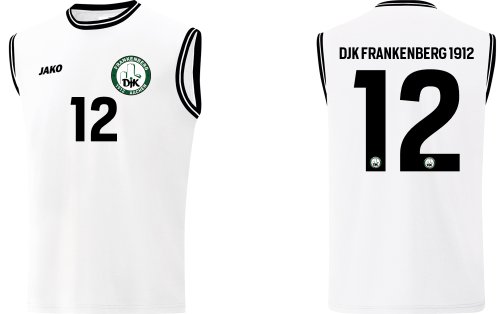 Artikelbild des Artikels “DJK Frankenberg JAKO CENTER Baskettballtrikot weiß - Gr. XXS-3XL “