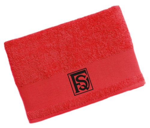 Artikelbild des Artikels “FSV Frankenberg Handtuch rot mit Wappen 50x100cm - 500g/m² “