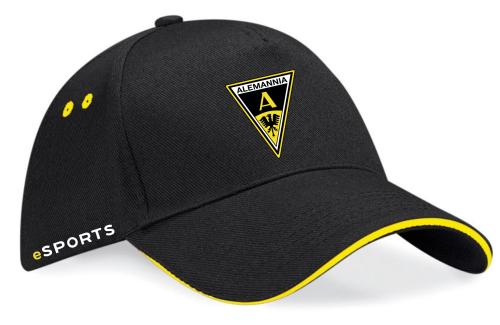 Artikelbild des Artikels “Alemannia Aachen eSports Kappe Basecap - schwarz mit Emblem und Schrift “