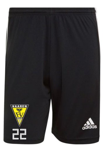 Artikelbild des Artikels “DJK FV Haaren ADIDAS Hose Short schwarz mit Wappen und Initialen L“