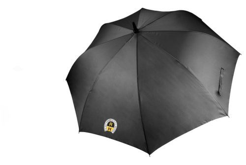 Artikelbild des Artikels “R.V. Gut Hanbruch Regenschirm schwarz mit Wappen 120cm, Automatikverschluss “