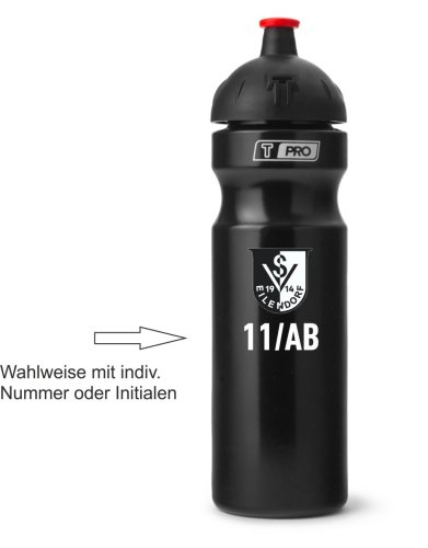 Artikelbild des Artikels “SV Eilendorf Trinkflasche schwarz mit Wappen und Initialen/Nummer “