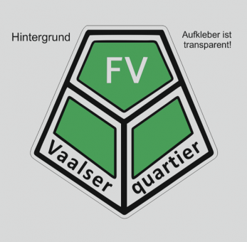 FVV Aufkleber Sticker transparent (für z.B. weiße/silberne Fahrzeuge) 