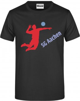 SG Aachen-Vaalserquartier HERREN T-Shirt "Volleyballer" schwarz Gr. 116-5XL 