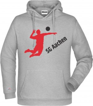 SG Aachen-Vaalserquartier HERREN Hoodie "Volleyballer" heather grey Gr.116-5XL 