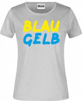 1. FC Düren DAMEN T-shirt Oberteil Shirt "Blau-Gelb" heather/grau Gr. 116 - 5XL 