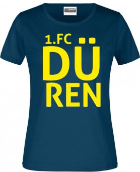 1. FC Düren DAMEN T-shirt Oberteil Shirt "1.FC Düren" petrol Gr. 116 - 5XL 