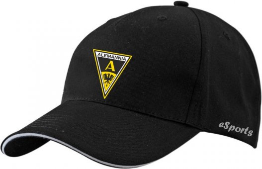 Alemannia Aachen eSports Flexfit Kappe Basecap - schwarz mit Emblem und Schrift 