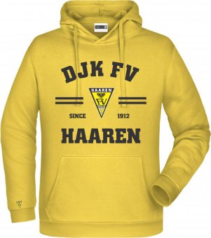 DJK FV Haaren Hoodie Kapuzenpullover "CLASSIC" div. Farben Gr. 116 - 5XL L | gelb | schwarz