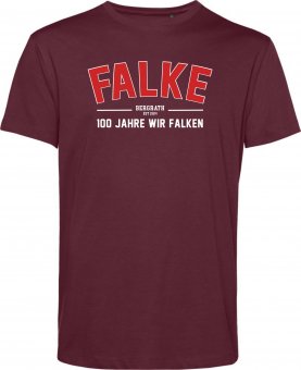 SV Falke Bergrath HERREN T-Shirt "100 Jahre Falken"  div. Farben Gr. 116 - 5XL XL | bordeaux