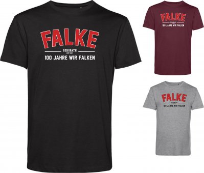 SV Falke Bergrath HERREN T-Shirt "100 Jahre Falken"  div. Farben Gr. 116 - 5XL 