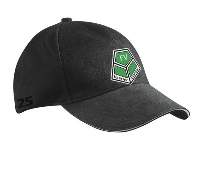 FVV Kappe Basecap - schwarz mit Emblem mit 2 Initialen/Zahlen