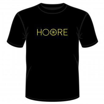Stadtteil T-Shirt Aachen Haaren "HOORE" schwarz/gelb 