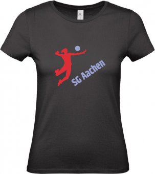 SG Aachen-Vaalserquartier DAMEN T-Shirt "Volleyballerin" schwarz Gr. XS-3XL 