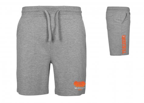 SG Sweatpant Shorts inkl. Wappen / Druck M | heather grey