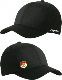 SV Falke Bergrath Flexfit Kappe Basecap - schwarz mit Emblem und Schrift S/M