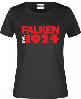 SV Falke Bergrath DAMEN T-Shirt "EST." schwarz Gr. S - 3XL 