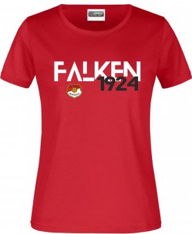 SV Falke Bergrath DAMEN T-Shirt "Falken" rot Gr. S - 3XL 