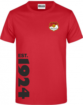 SV Falke Bergrath HERREN T-Shirt "EST." rot Gr. 116 - 5XL 