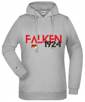 SV Falke Bergrath DAMEN Hoodie "Falken" heather grey Gr. 116 - 5XL 
