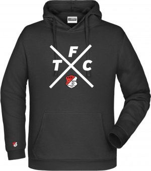 TFC Inter Troisdorf Hoodie Kapuzenpullover "X" schwarz Gr. 116 - 5XL 