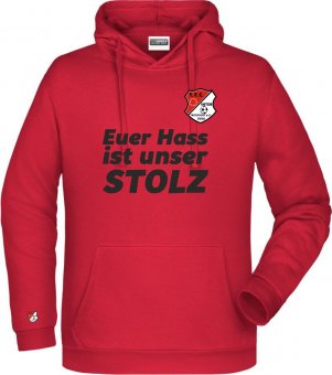 TFC Inter Troisdorf Hoodie Kapuzenpullover "STOLZ" rot Gr. 116 - 5XL 