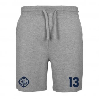 TSV Wendlingen Sweatpants Shorts grau inkl. Wappen und Ini/Nummer M | heather grey