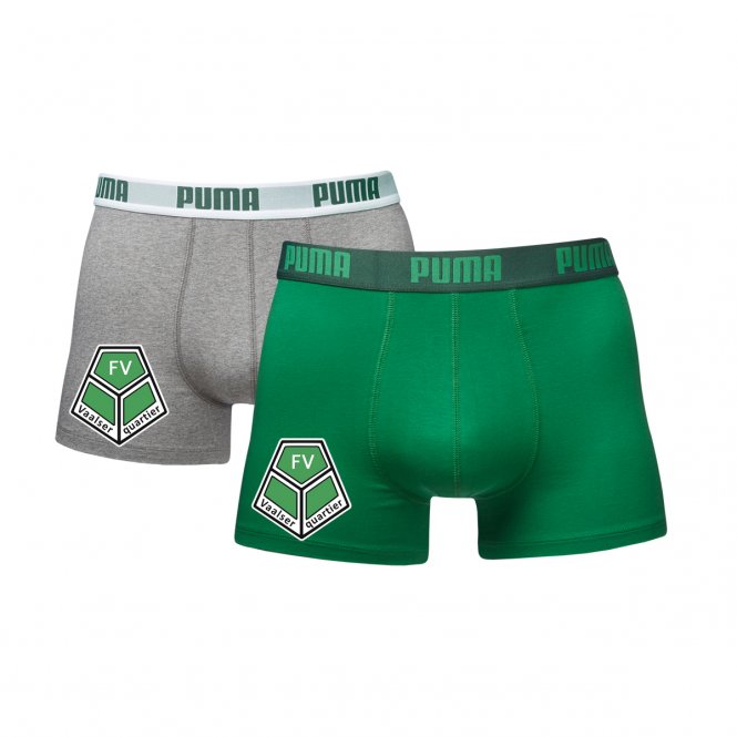 fanshop90.de | FVV 2er Pack PUMA Boxer Shorts grün/grau mit Emblem | online  kaufen