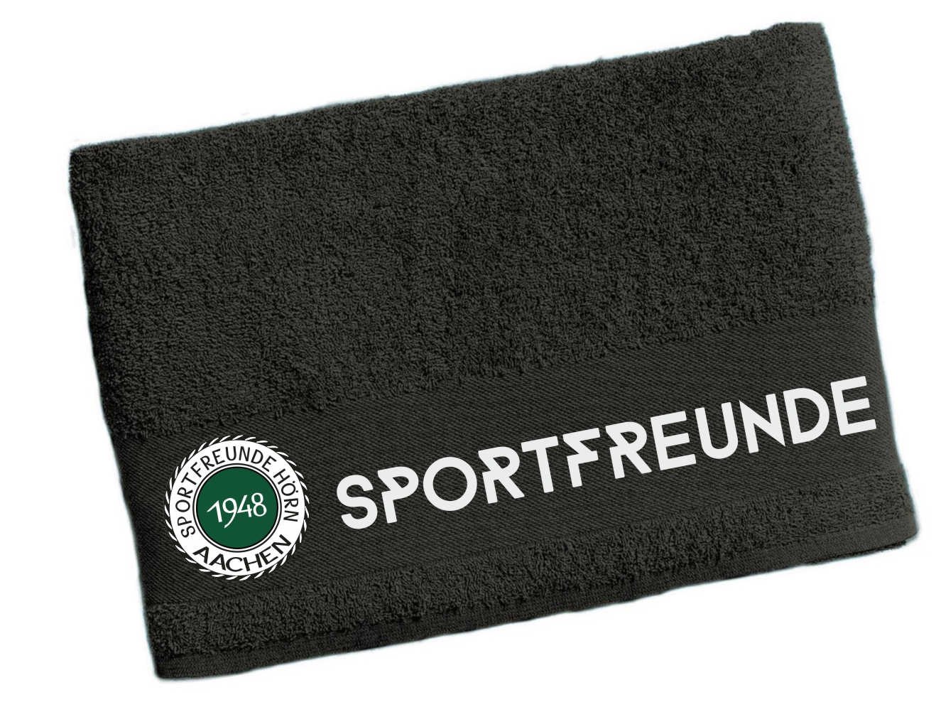  Artikelbild 1 des Artikels “SV Sportfreunde Hörn Duschtuch / Handtuch darkgrey mit Wappen 50x100cm - 500g/m² “