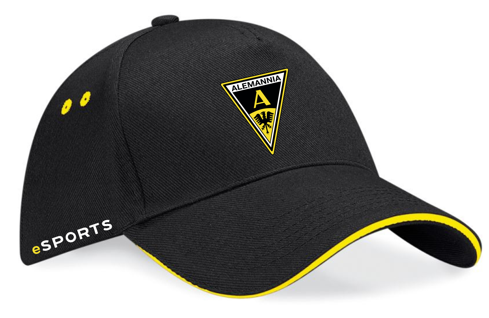  Artikelbild 1 des Artikels “Alemannia Aachen eSports Kappe Basecap - schwarz mit Emblem und Schrift “