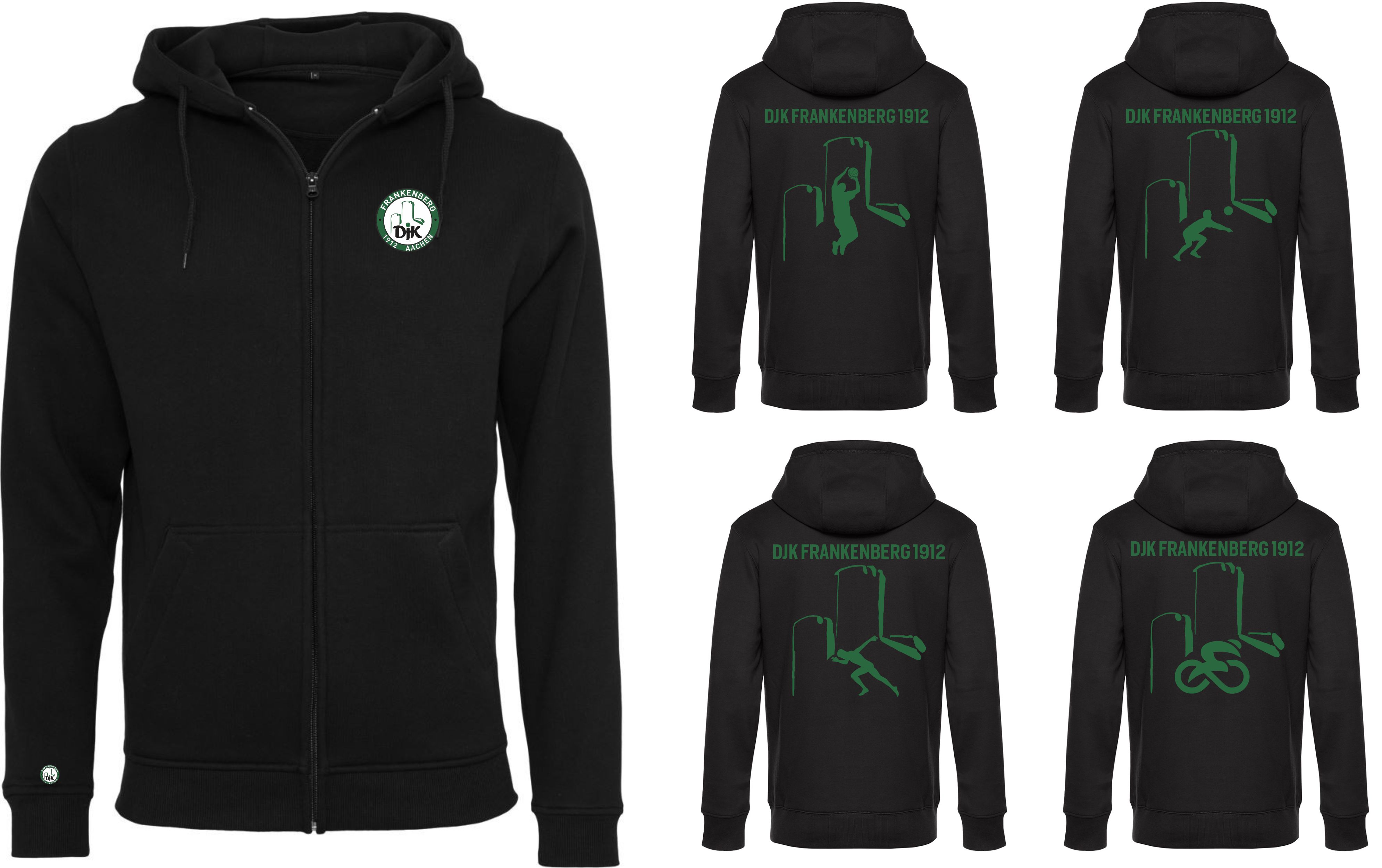  Artikelbild 1 des Artikels “DJK Frankenberg Sweatjacke Kapuzenjacke Hoodie XS-4XL schwarz M | Basketball“