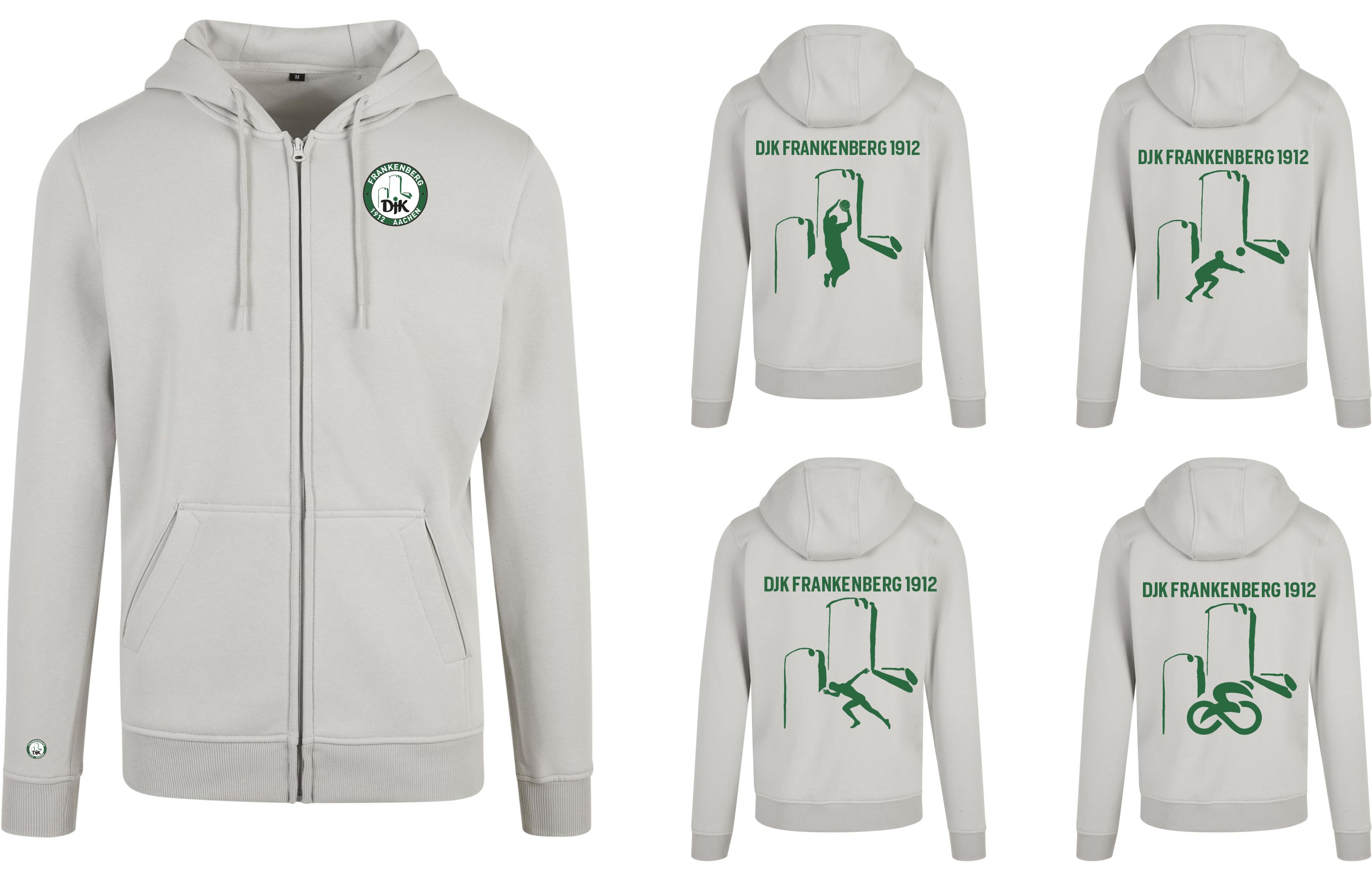  Artikelbild 1 des Artikels “DJK Frankenberg Sweatjacke Kapuzenjacke Hoodie XS-4XL light asphalt M | Volleyball“