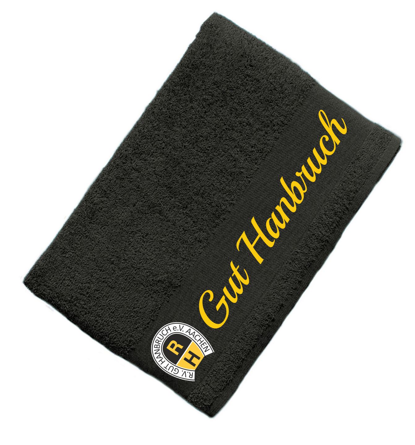  Artikelbild 1 des Artikels “R.V. Gut Hanbruch Duschtuch / Handtuch grau mit Wappen 50x100cm - 500g/m² “