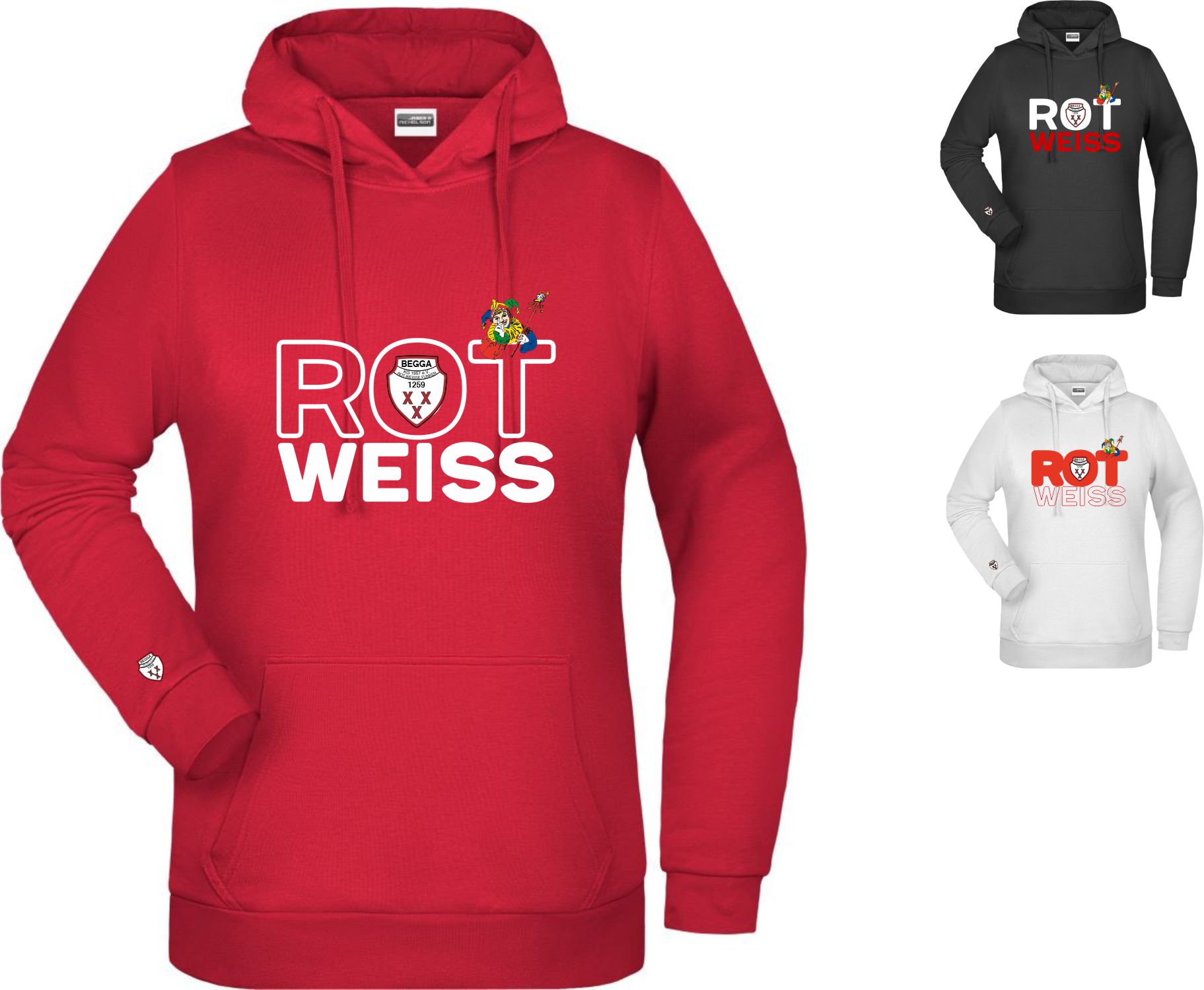  Artikelbild 1 des Artikels “KG Rot-Weiße-Funken Beggendorf DAMEN Hoodie Kapuzenpullover 