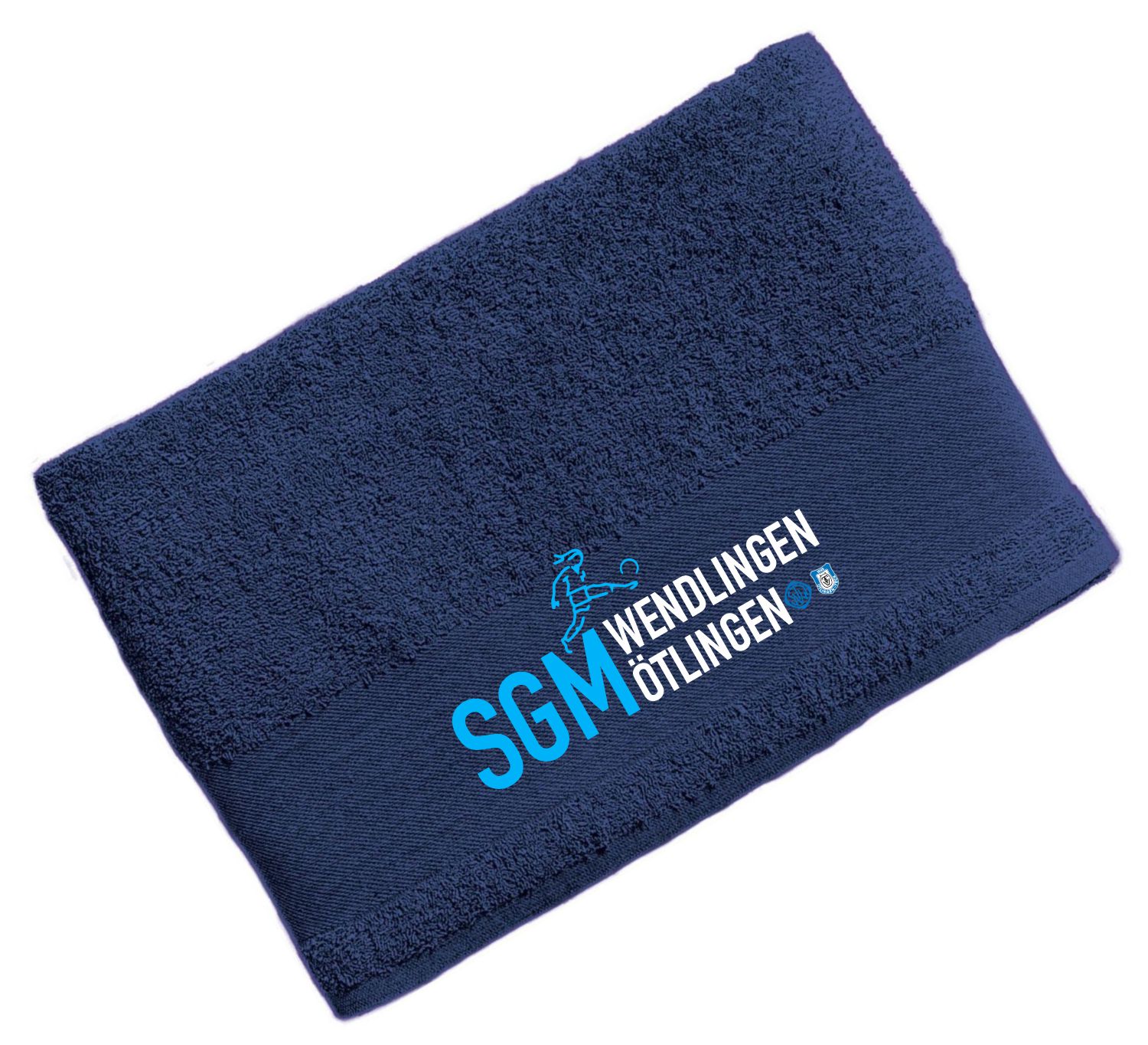  Artikelbild 1 des Artikels “SGM Wendlingen-Ötlingen Duschtuch / Handtuch navy mit Wappen 70x140cm - 500g/m² “